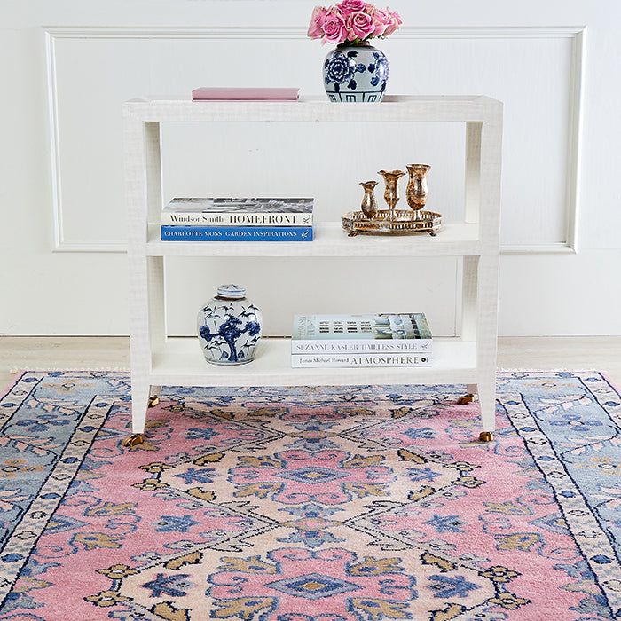 Hibiscus Floral Rug in Room