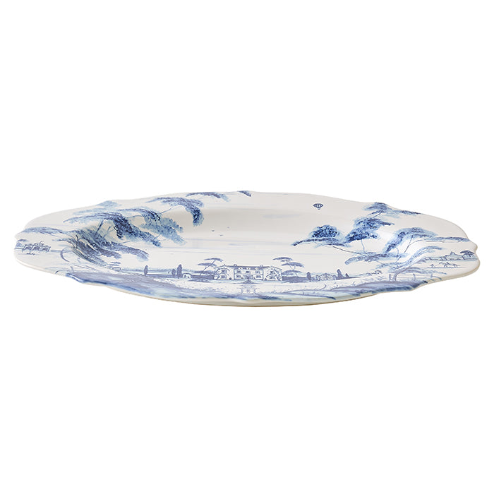 Side View of Juliska Country Estate Delft Blue Serving Platter