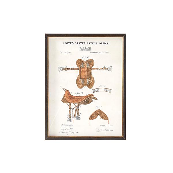 Horse Saddle Patent Print