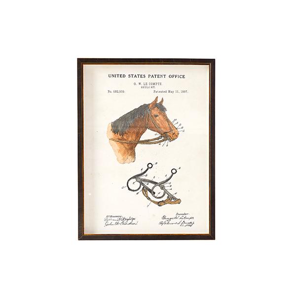 Horse Reins Patent Print