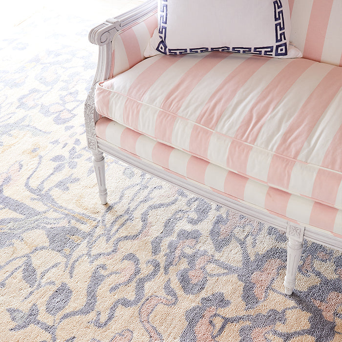 Aviary Living Room Rug in Blush