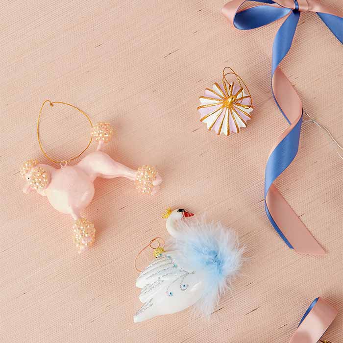 Beaded Poodle Ornament