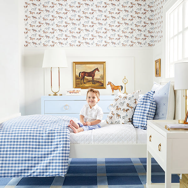 Boy's Bedroom with Horse Pillow