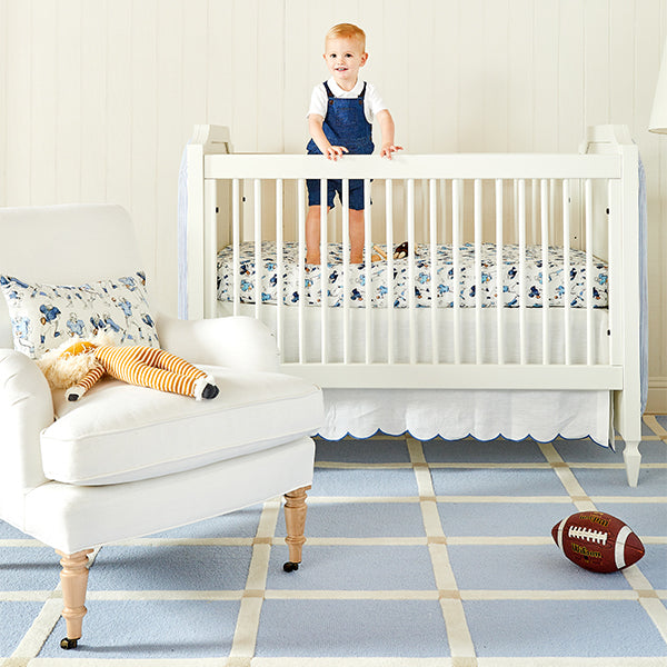 Game Day Football Throw Pillow in Sports-themed Nursery