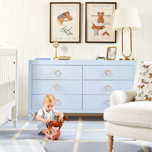 Aiden Airway Blue Dresser in Child's Room