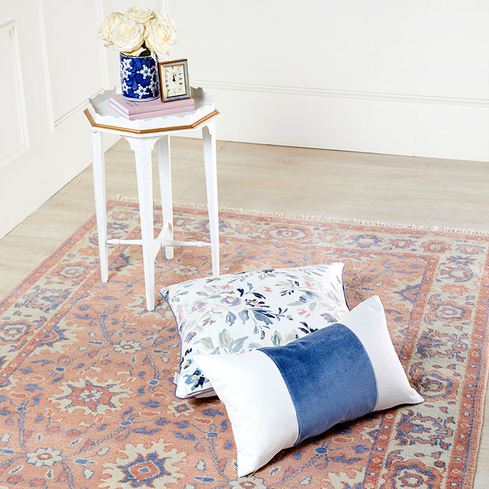 Eventide Blue Velvet Broad Stripe Pillow