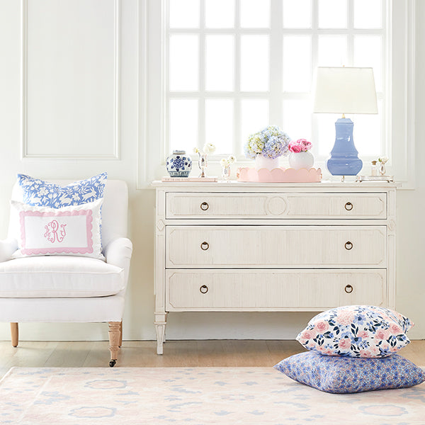 White Sabrina Dresser in Room