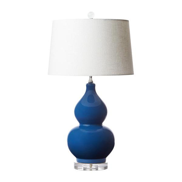 Double Gourde Lamp in Admiral Blue
