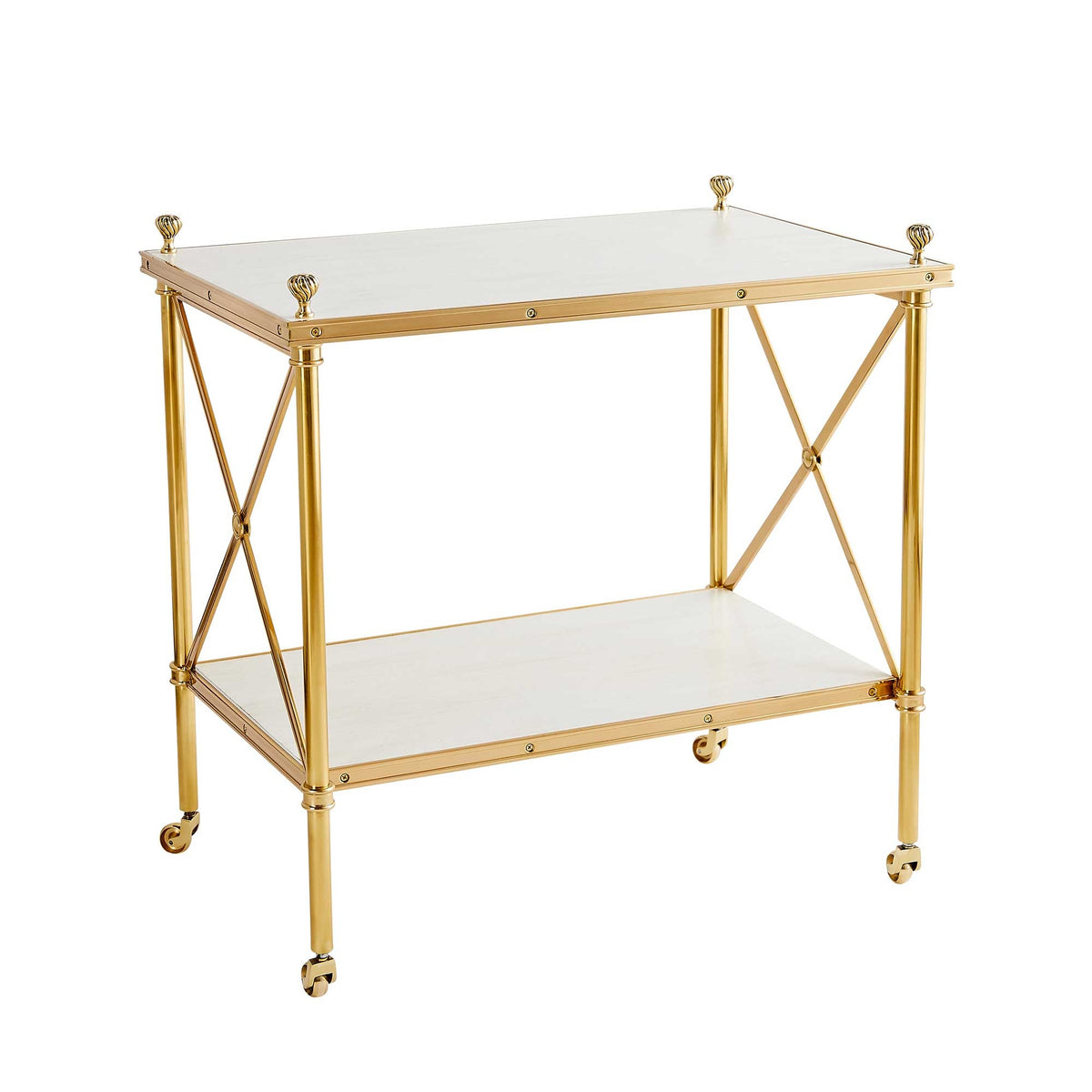Acacia Brass Side Table