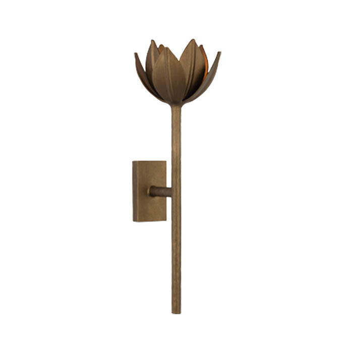 Alberto Medium Antique Bronze Leaf Flower Sconce