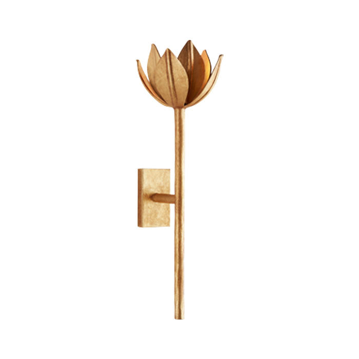 Alberto Medium Antique Gold Leaf Sconce