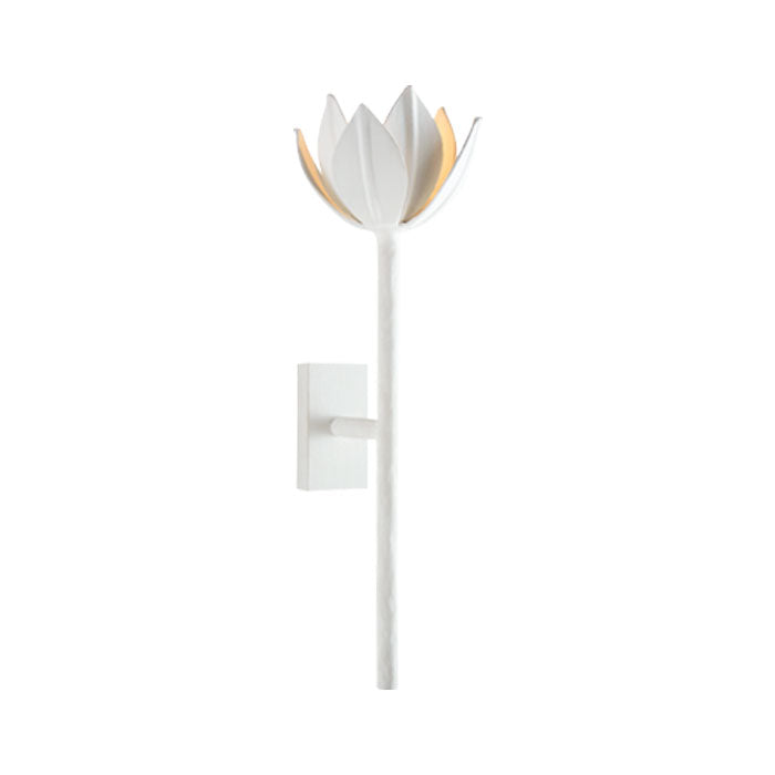 Alberto Medium Plaster White Sconce