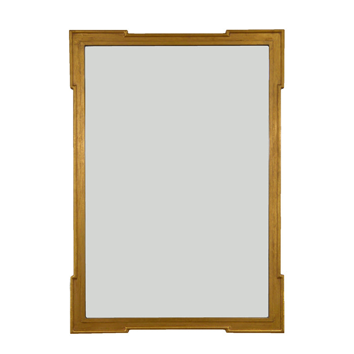 Alexandra Mirror in Gold with Detailed Corners