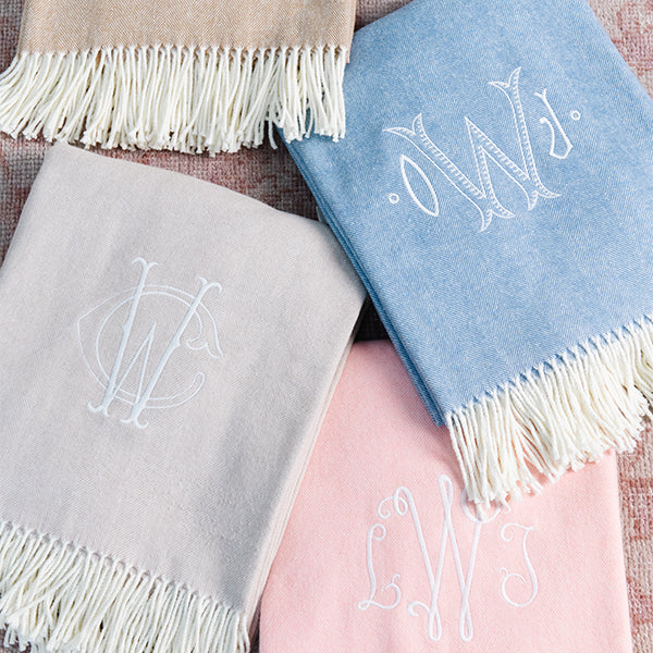 Monogram Throws