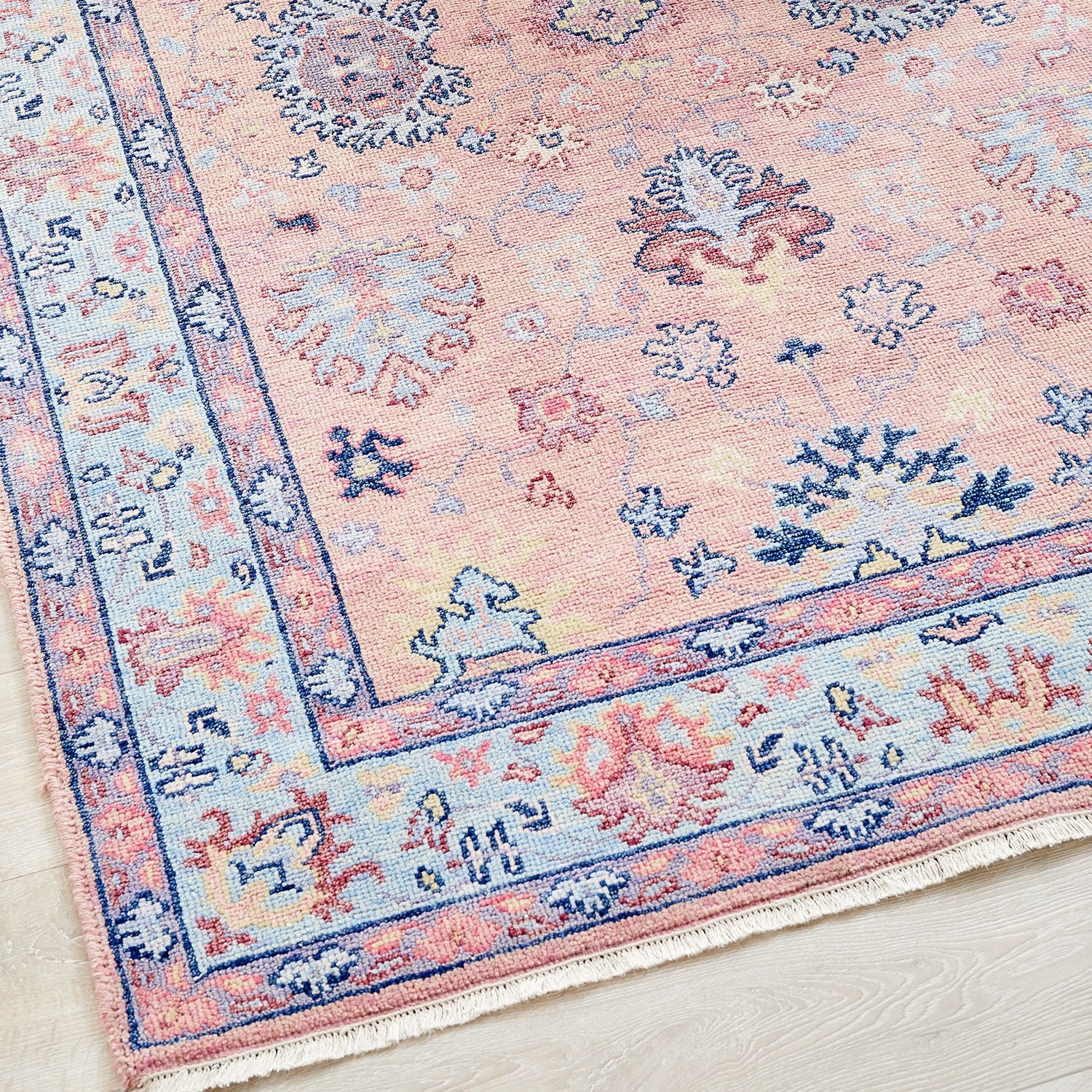 Corner of Ankara Rug in Pastel