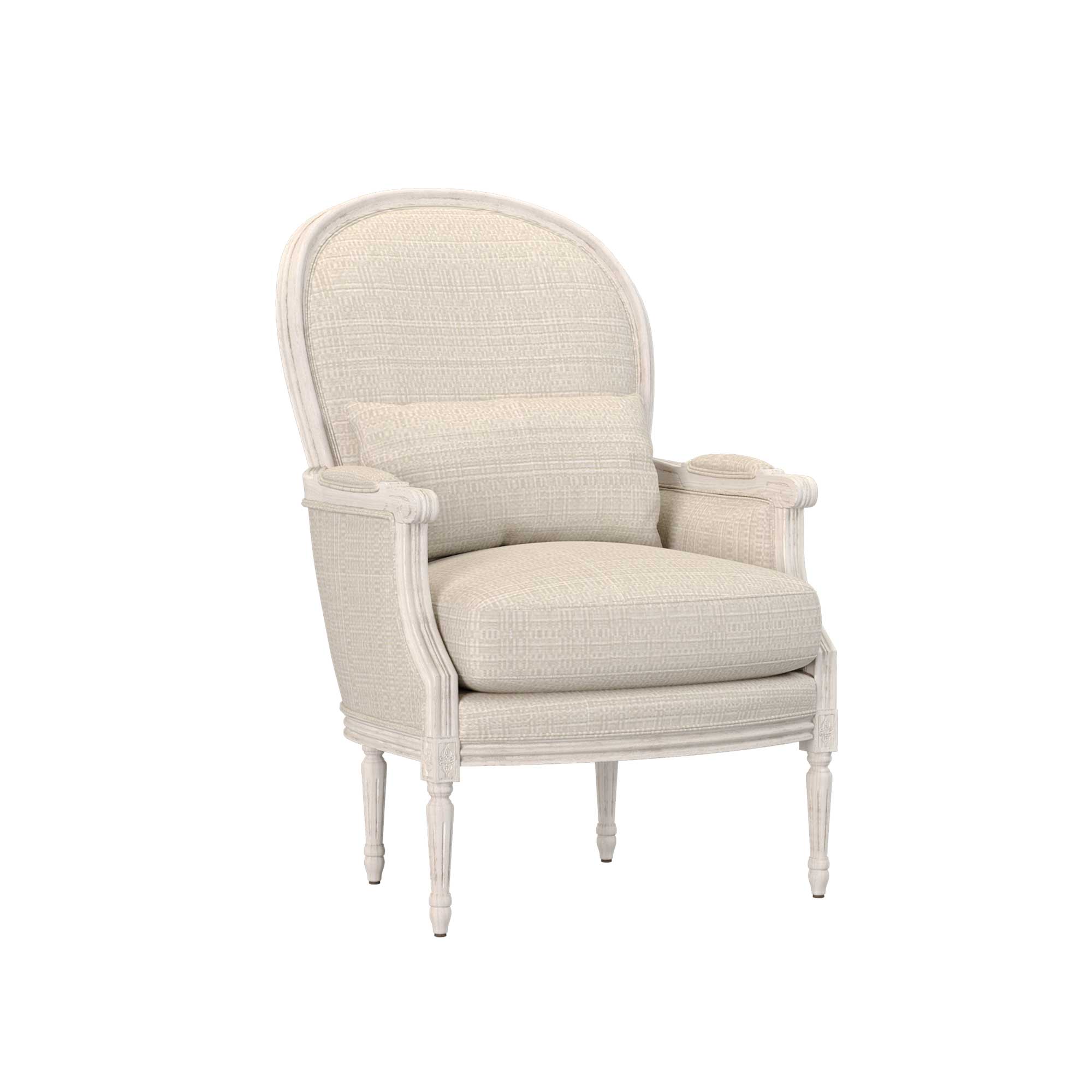 Adele Upholstered Lounge Chair in Antique Beige
