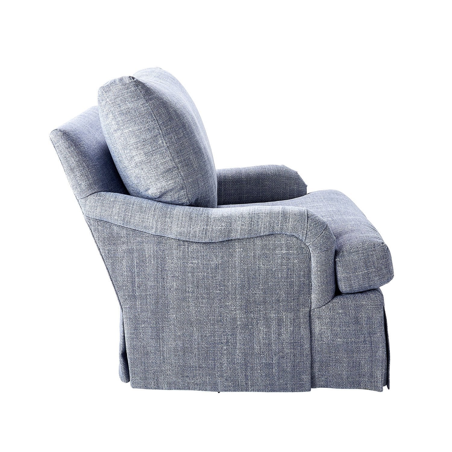 Side of Ashton Swivel Rocker in Royal Stone