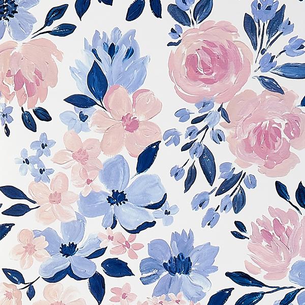 Kid's Room Ava Rose Floral Wallpaper Sample Swatch 