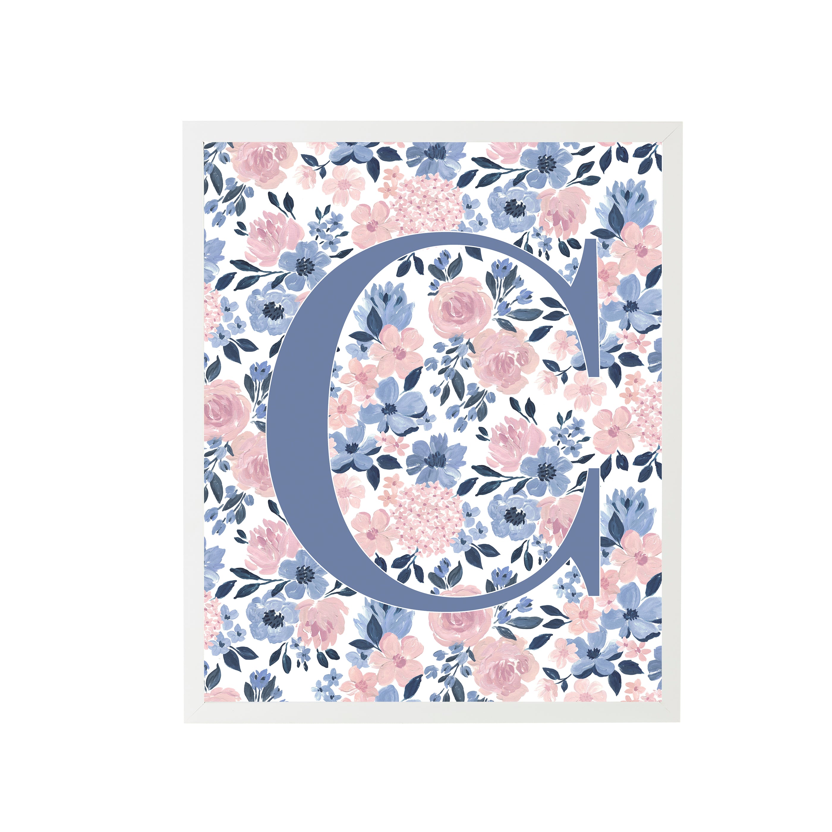 Ava Rose Letter C Kids Art Print