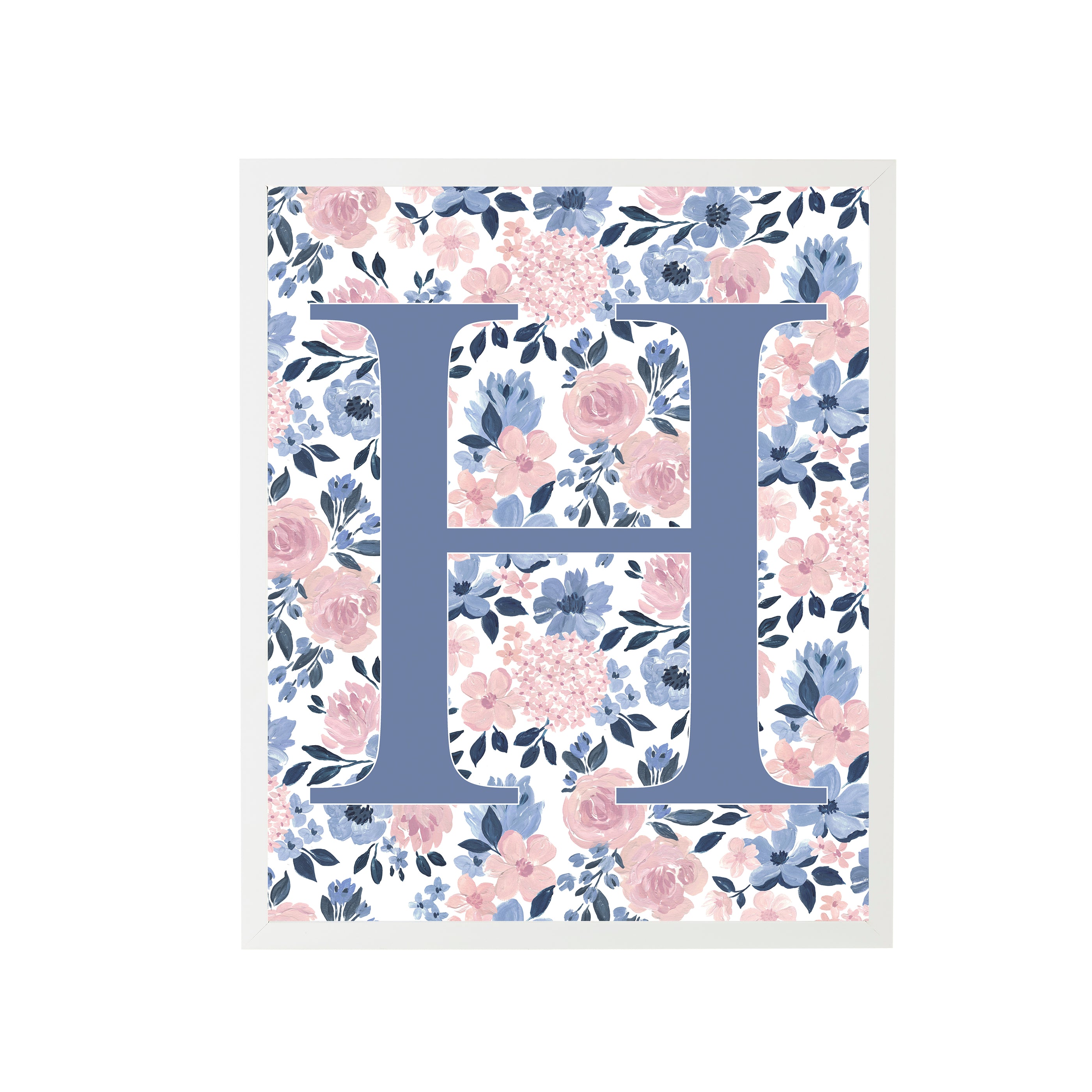 Ava Rose Letter H Kids Art Print