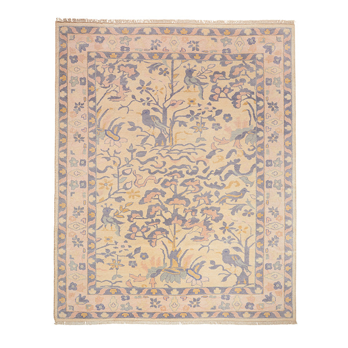 Aviary Birds Rug in Blush