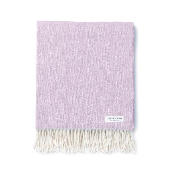 Purple shop herringbone throw