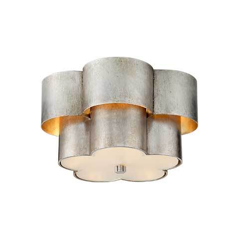 Arabelle Flush Mount Light in Burnished Silver Leaf