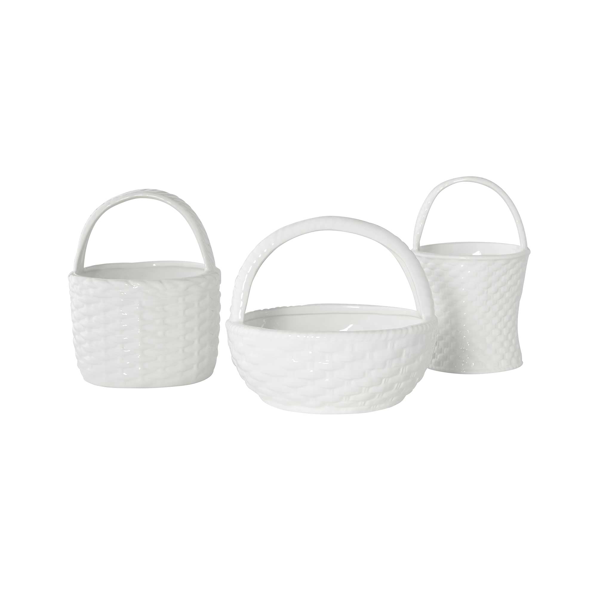 White Balboa Baskets for Easter Decor