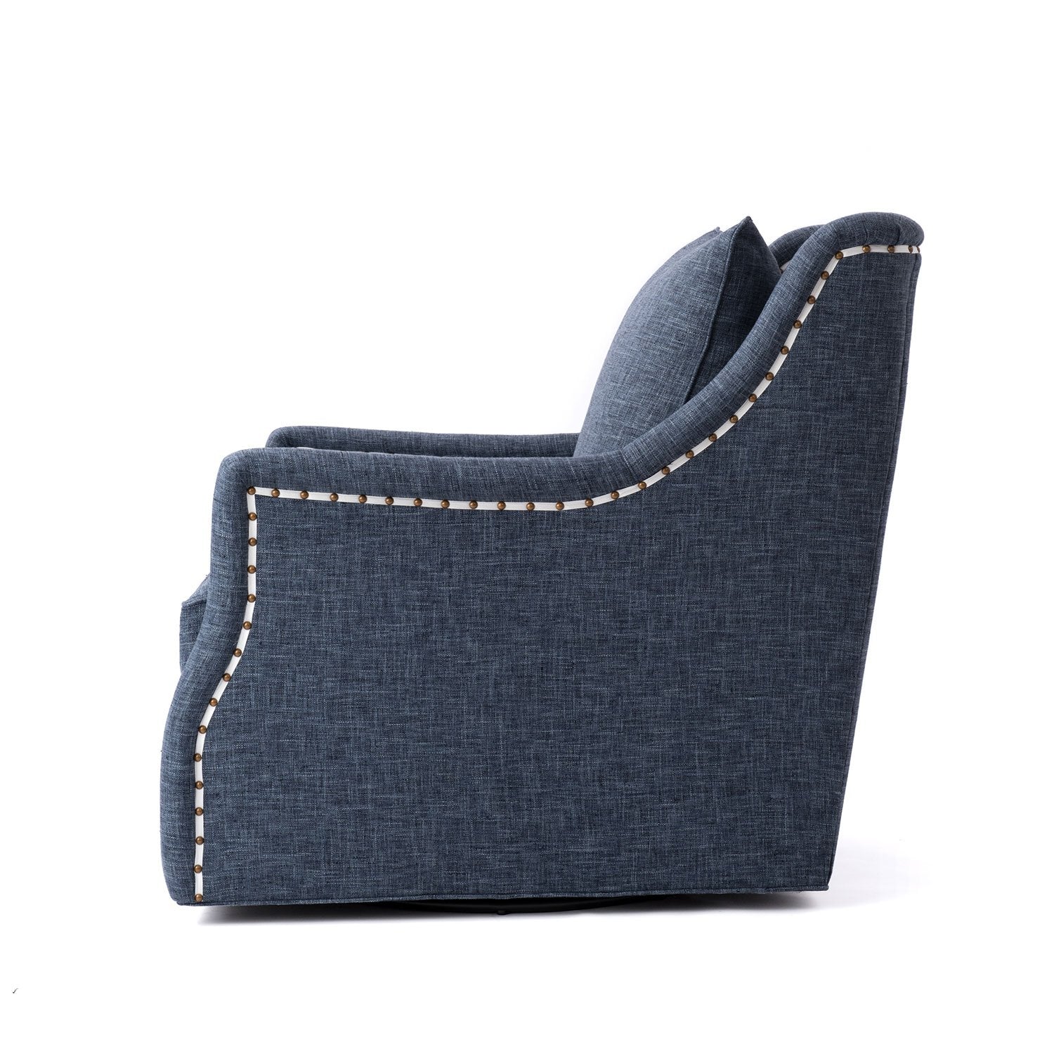 Side of Barclay Denim Dream Swivel Chair