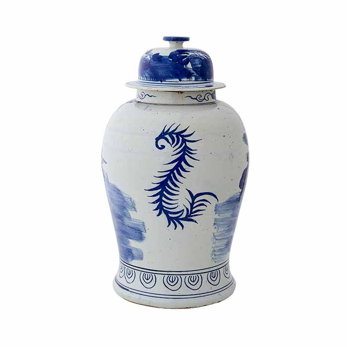 Blossom Garden Porcelain Temple Jar Pottery