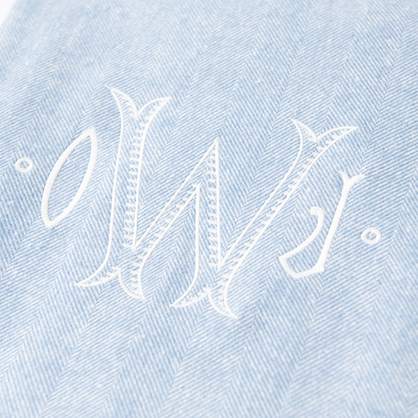 Herringbone Throw in Chambray