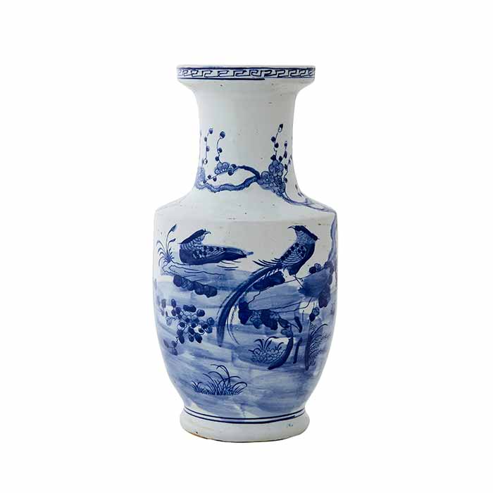 Blue and White Blossom Porcelain Vase