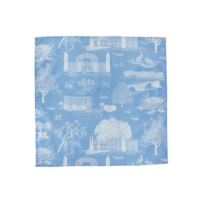 Bluet Provence Toile Napkin with French Scene