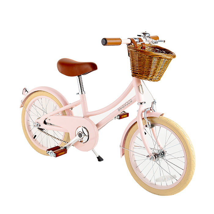Banwood Bikes Classic Pink Bicycle with Wicker Basket