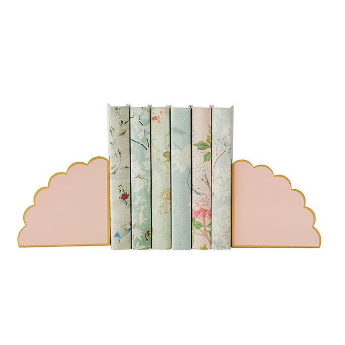 Blush Pink Cece Scalloped Bookends