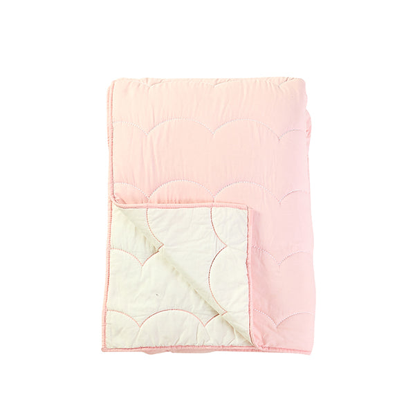 Blush Pink Scallop Double Sided Quilt 