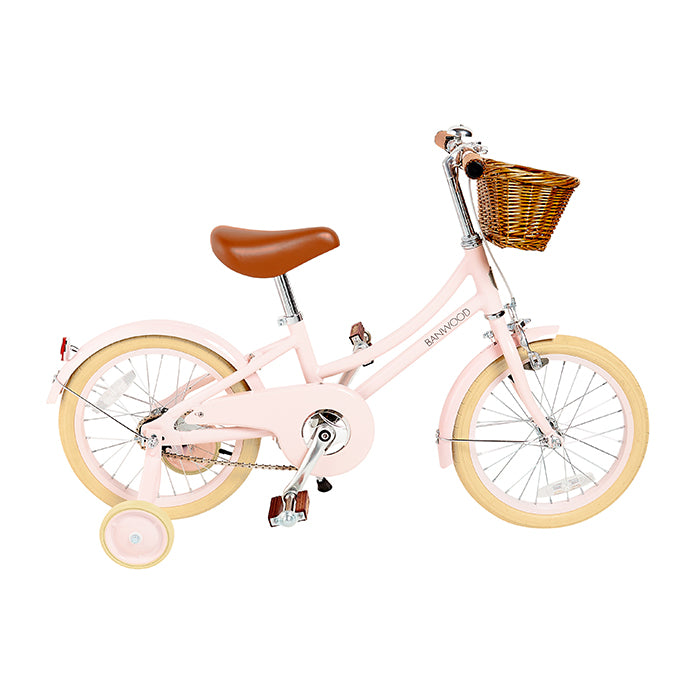 Banwood Bikes Classic Pink Bicycle with Training Wheels