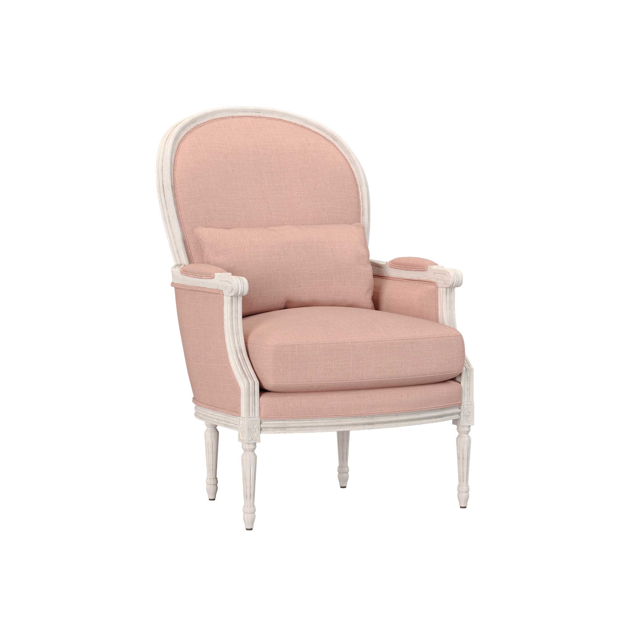 Adele Lounge Chair in Blush Pink