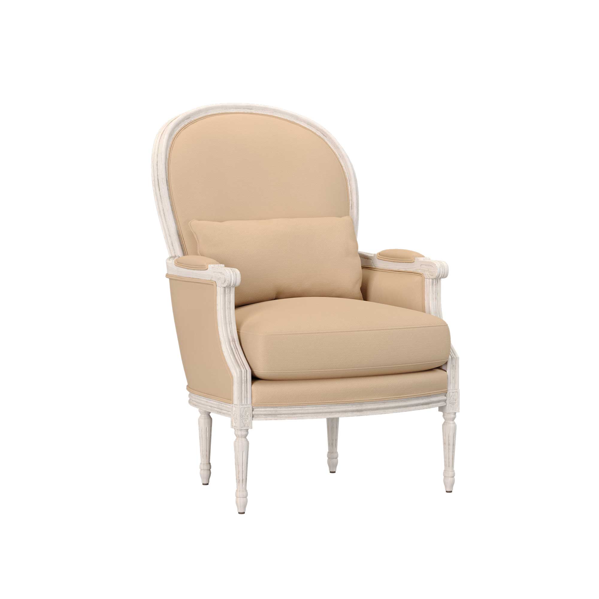 Adele Lounge Chair Upholstered in Bone