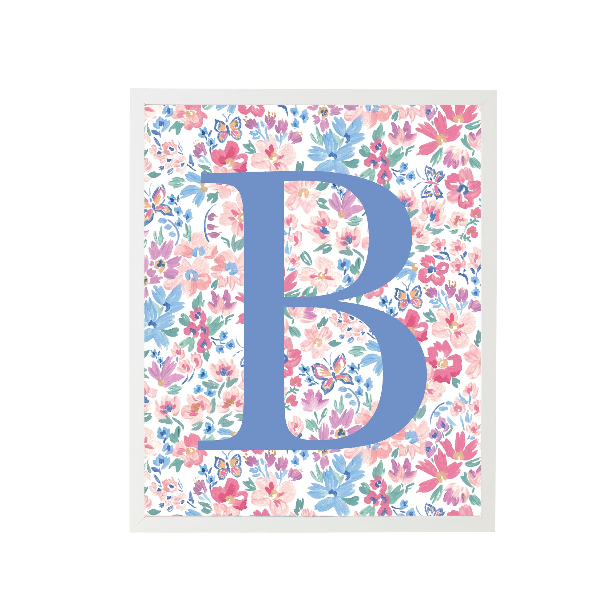 Butterfly Garden Letter Art Print "B"