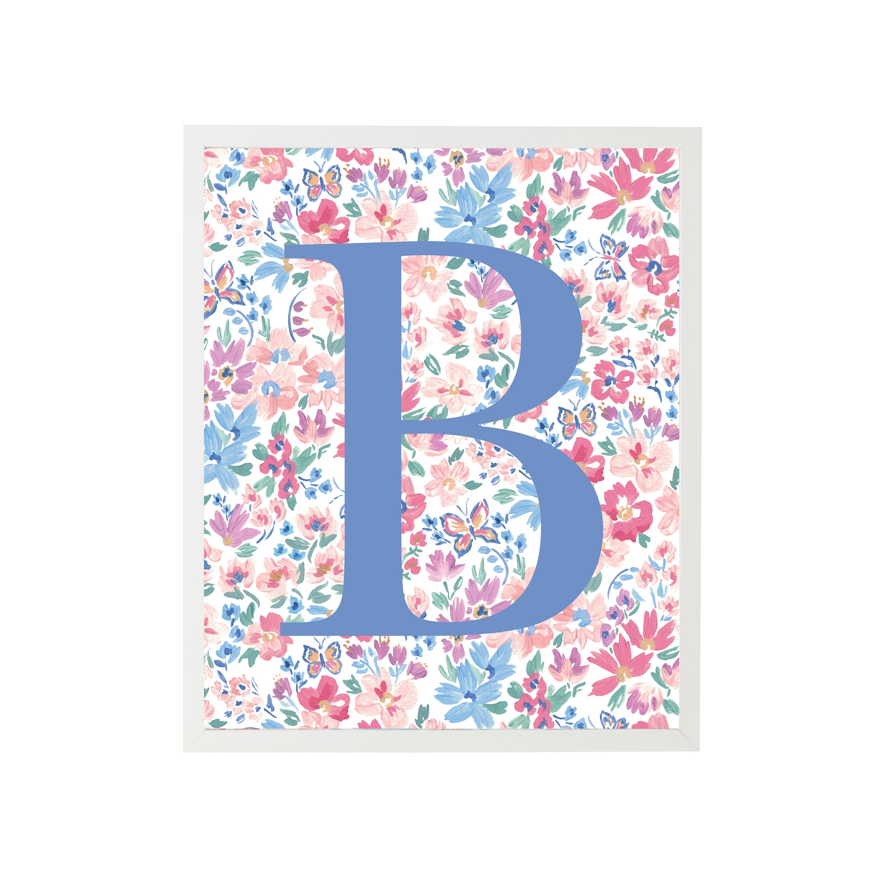 Butterfly Garden Letter Art Print "B"