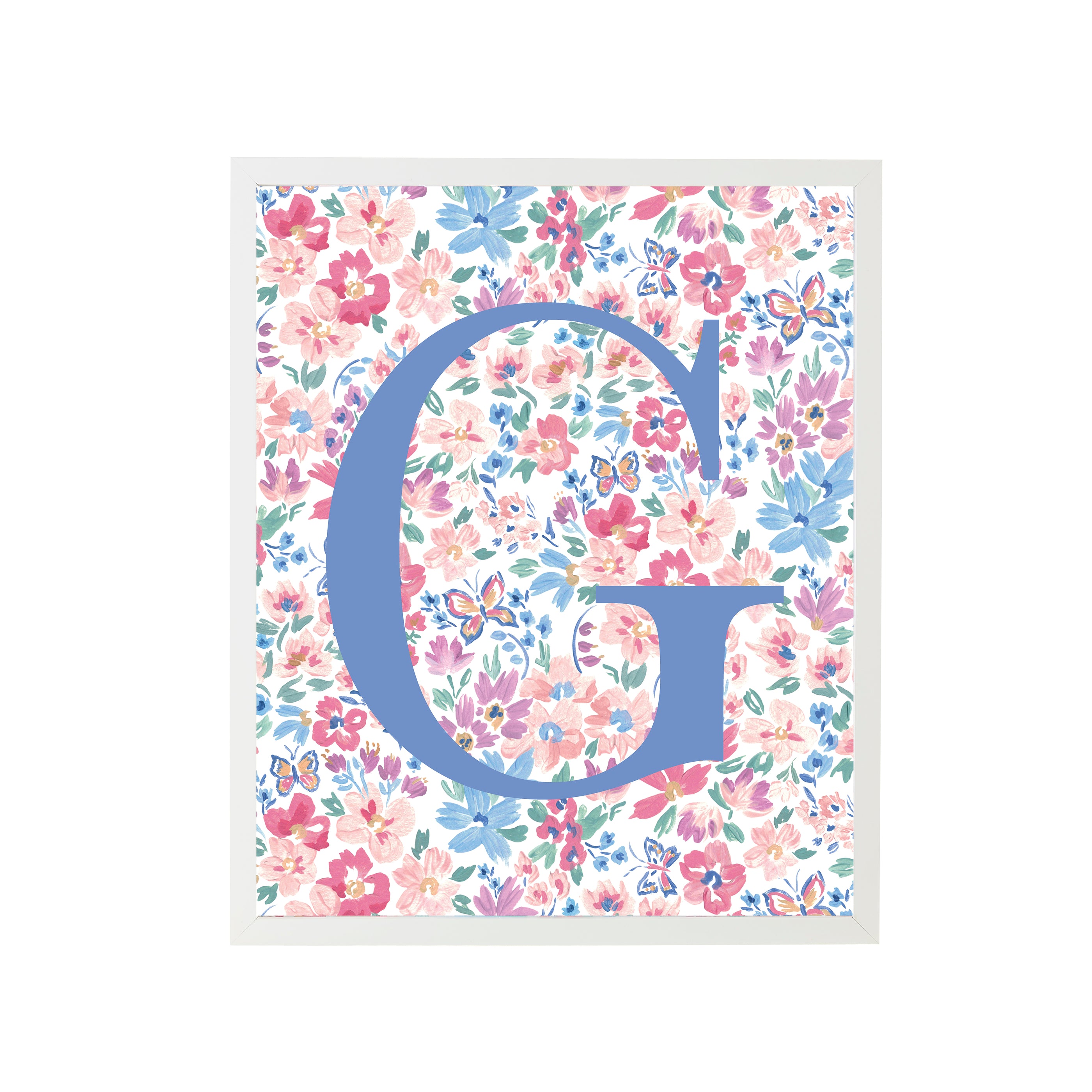 Butterfly Garden Letter "G" Art Print