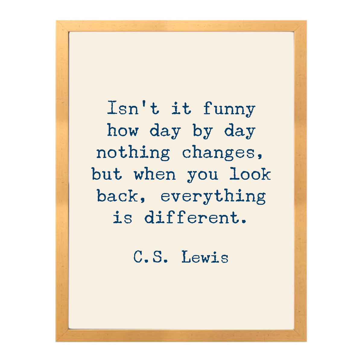 C.S. Lewis Gold Framed Quote