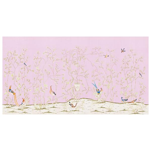 Chinoiserie Calais Mural Wallpaper in Powder Pink