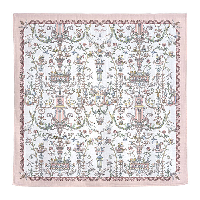 Carré Toile de Jouy Pink - Atelier Choux x Caitlin Wilson Swaddle