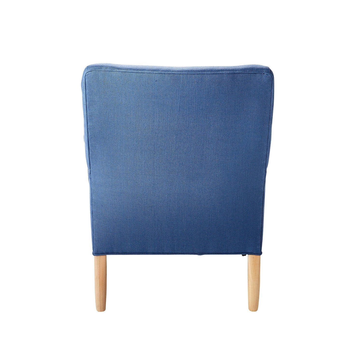 Back of Blueberry Blue Carter Accent Chair