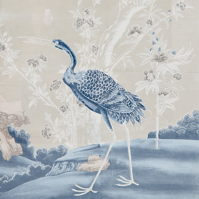 Chinoiserie Gardens in Blush & Blue II