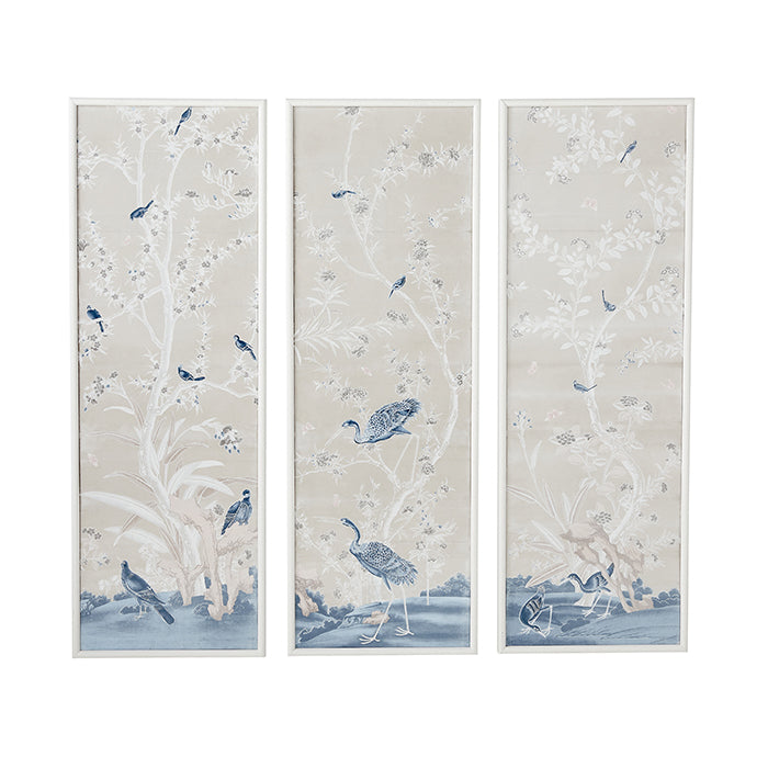 Chinoiserie Gardens in Blush & Blue III