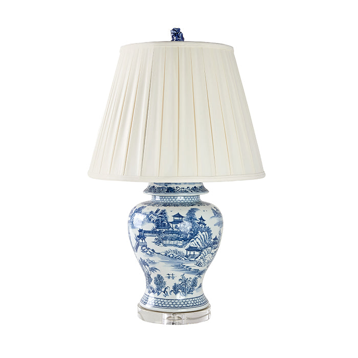 Tapered Chinoiserie Temple Jar Lamp