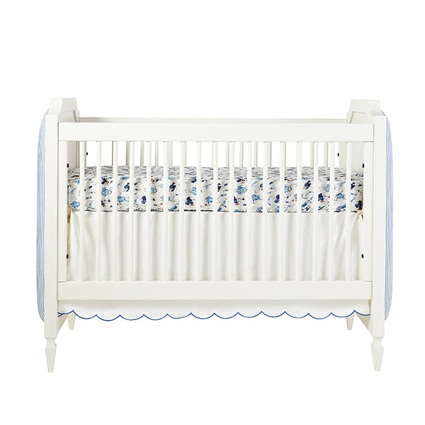 Scallop Crib Skirt in French Blue Caitlin Wilson